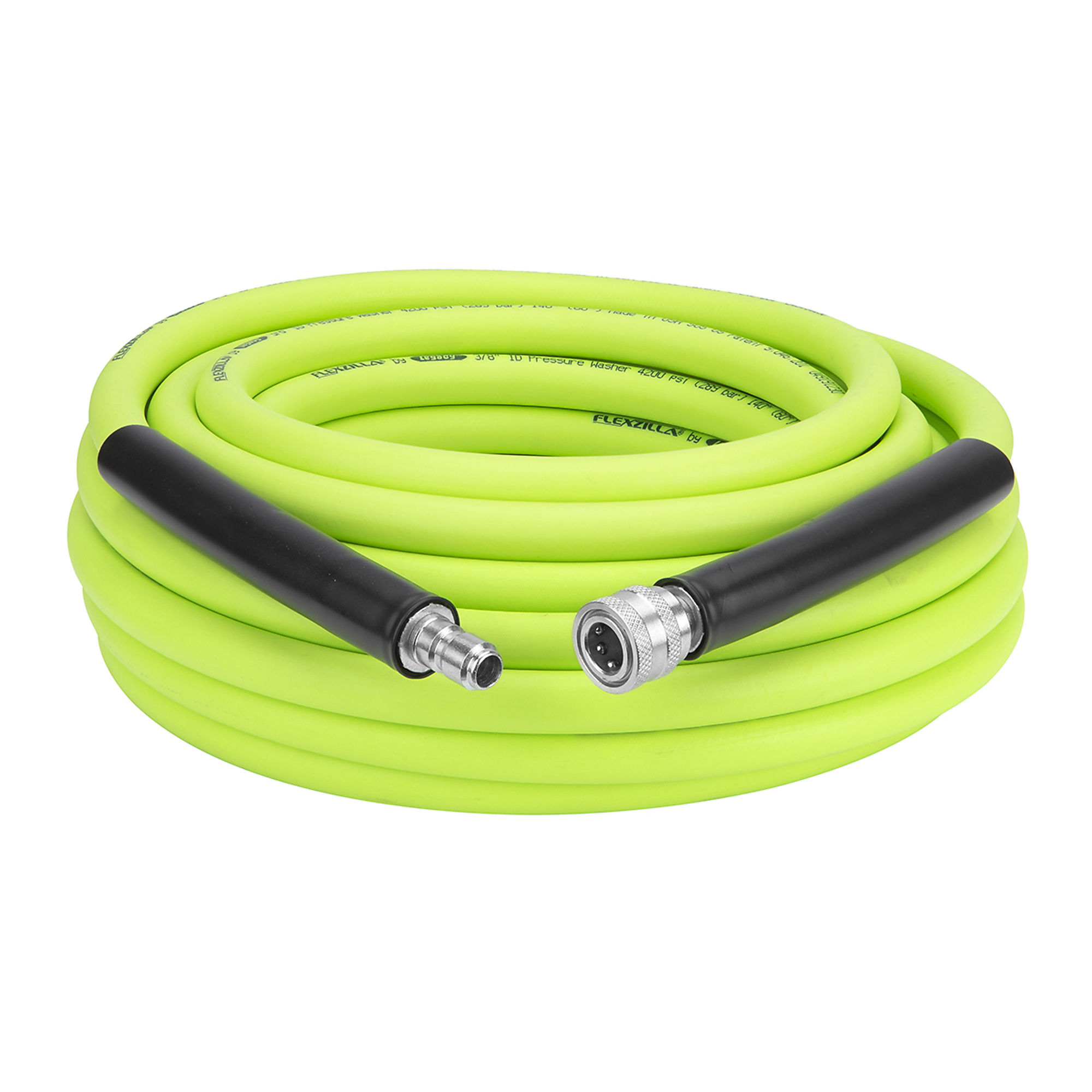 Legacy Flexzilla®, Pressure Washer Hose, 3/8in. x 50’, 4200PSI, Diameter 3/8 in, Length 50 ft, Max. PSI 4200 Model# HFZPW426050Q-E